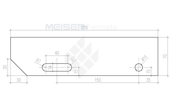 270mm-es lépcsőfok oldallemez