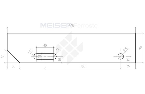 305mm es lépcső oldallemez 70 mm Model